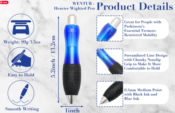 Big Weighted Fat Pens for Parkinsons Patients - Image 2