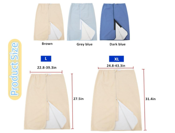 Unisex Wearable Incontinence Bed Pads, Washable Adult Diaper Skirt - Image 3