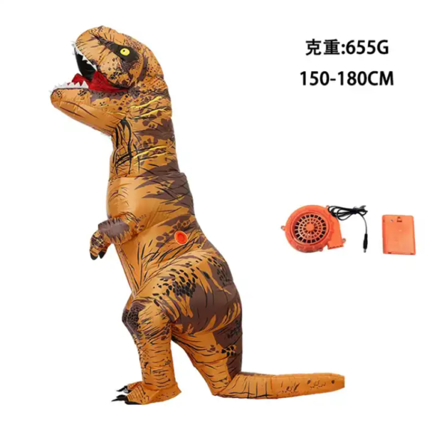 T REX multi color disfraz inflatable costume gonflable Christmas fat inflatable latex dinosaur suit - Image 3