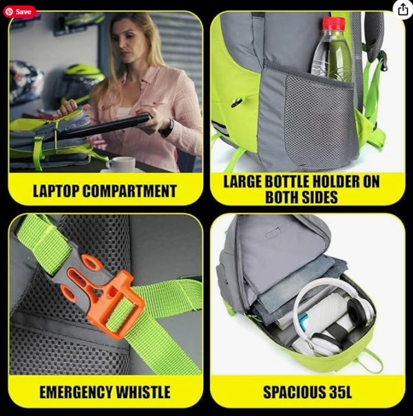 Reflective Backpack. Backpacks that keeps you safe day and night. High visibility, Commuter, Motorcycle backpack - Image 2